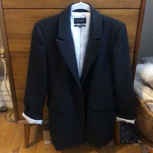 Something Navy Slouchy Narrow Lapel Blazer - sz S